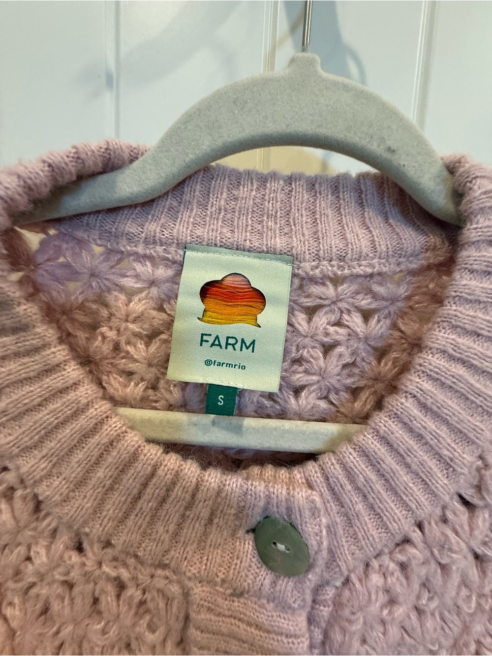 FARM Rio Ruffled Knit Cardigan Sweater - Picture 6 of 7